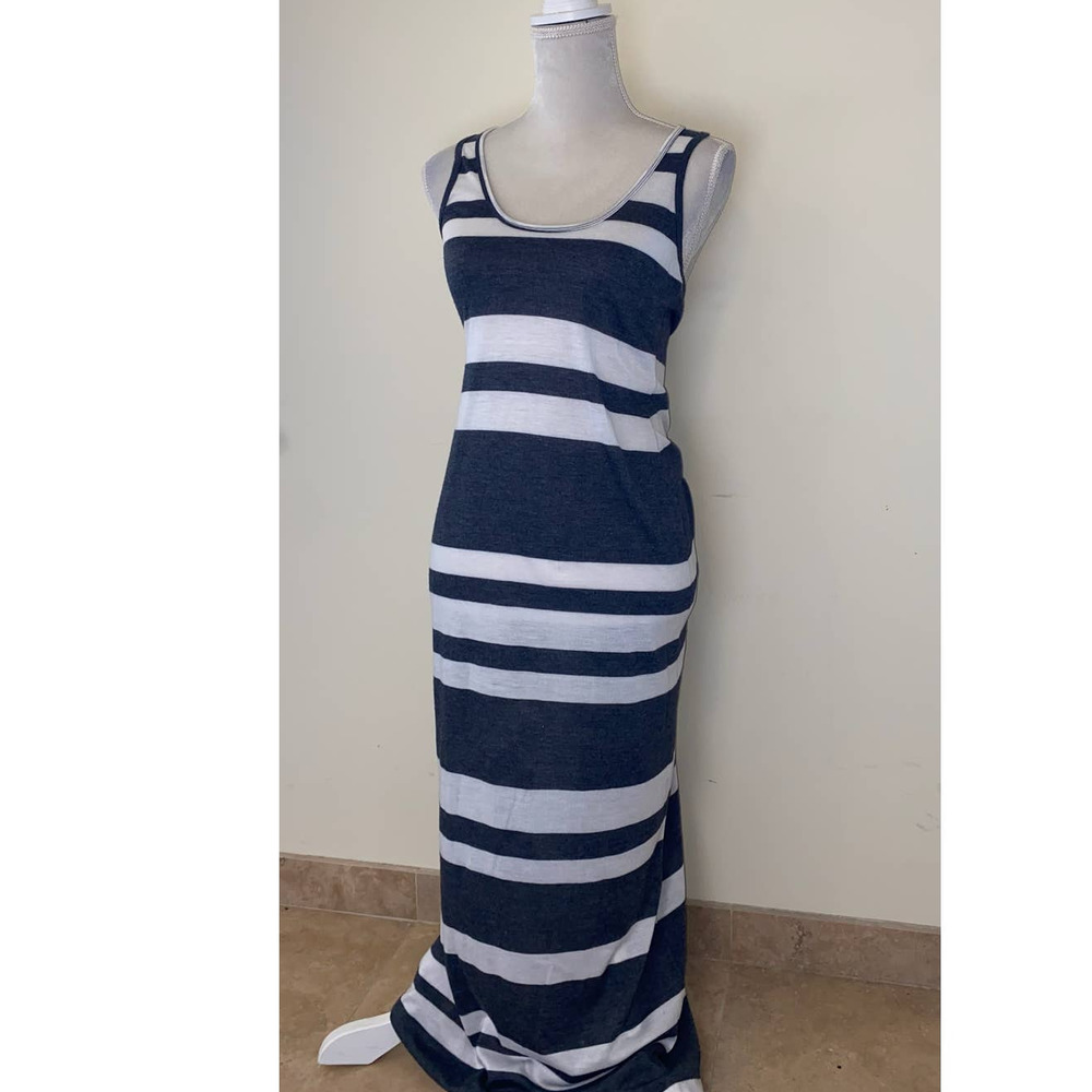 STRIPED RACER TOP DRESS FEATHERS SIZE MEDIUM NWT
